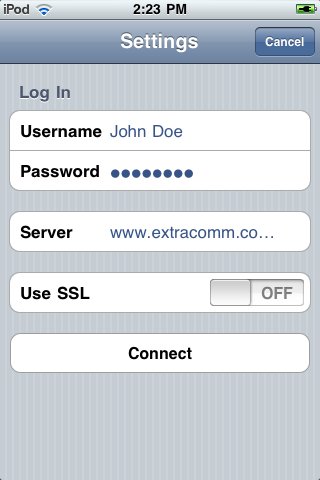 Image:iPhone App for Lotus Notes/Domino Out of Office